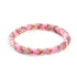Hochet rose | Bracelet de perles de verre de l'Himalaya